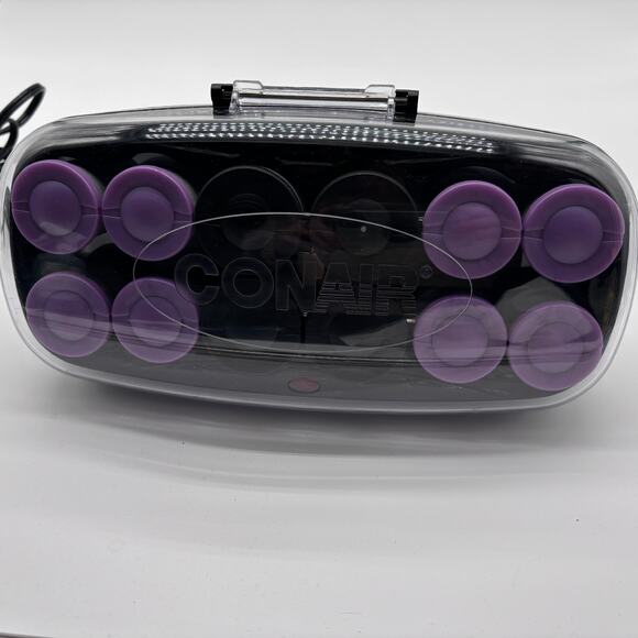 Conair Waves & Volume Jumbo Super Flocked Heater Rollers Curlers Tested No Clips - Picture 8 of 9